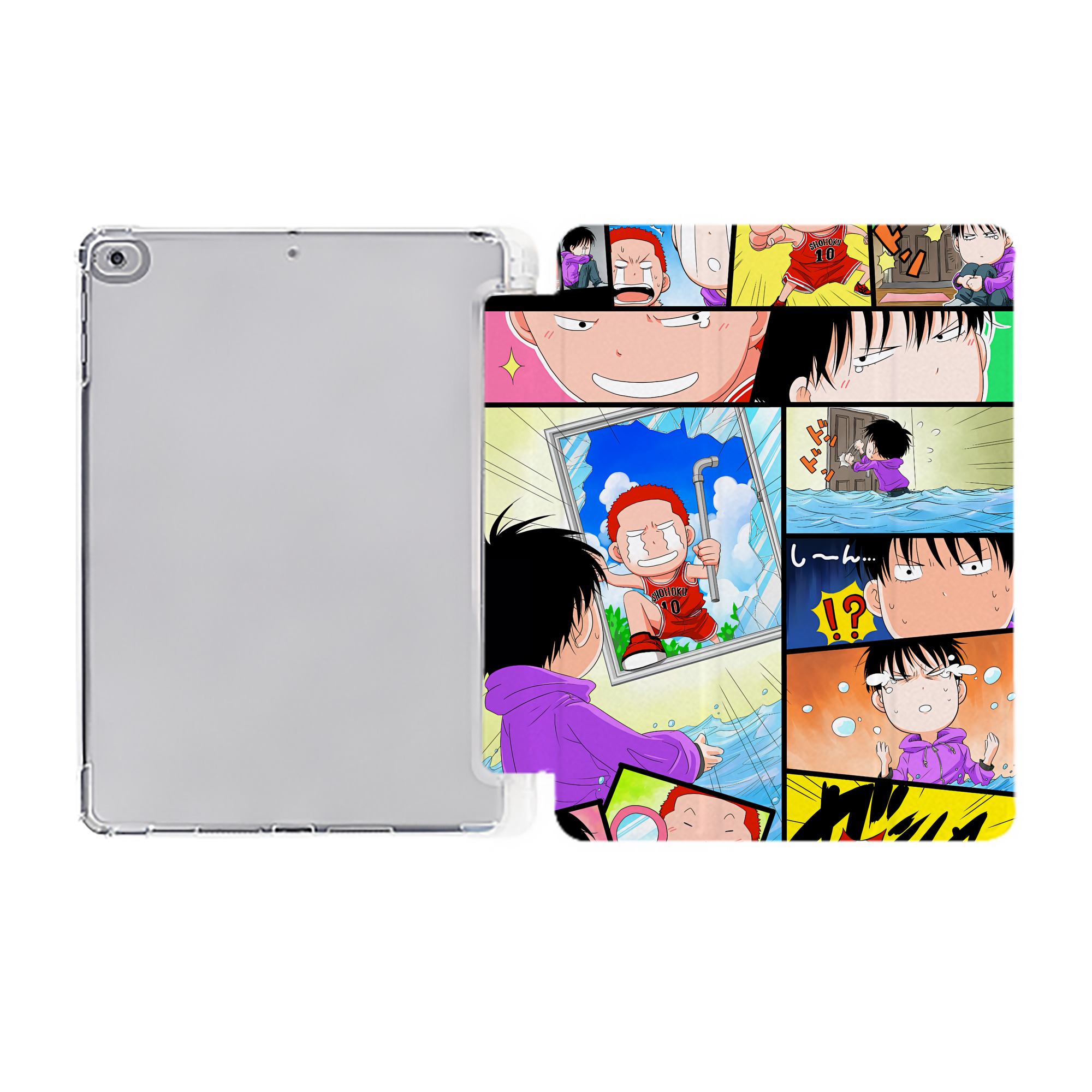 （画像用） SLAM DUNK／スラムダンク IPad ケース ペン収納付き 三つ折りスタンド PUレザー×シリコン 対応機種9.5/10.5/10.9インチ